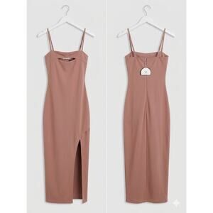 SHAREEN COLLECTIONS AUSTRALIA Dusty Rose Midi Dress Size 8 NWT